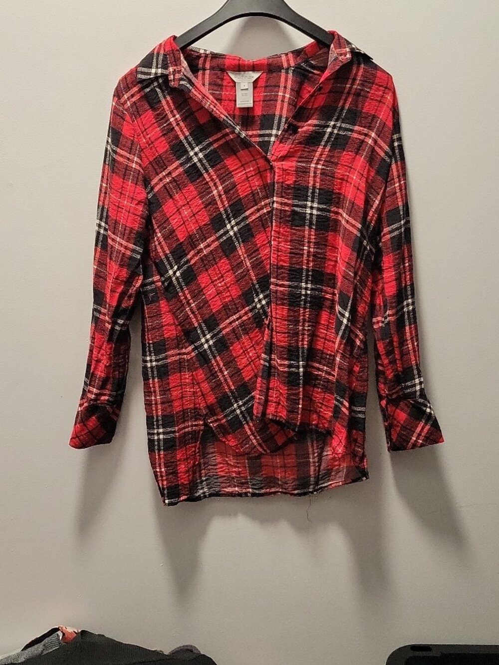 Multiple Red/black Flannel style buttonup shirt - fall ,party, relax, festival